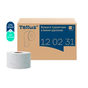 Бумага туалетная Tellus Комфорт T2 2 сл белая 170 м (артикул производителя 120231)