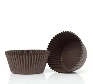 Бумажные тарталетки 50х30 мм d50 мм круглые коричневые