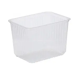 Контейнер пластиковый прямоугольный 179х132х122 мм, 2000 мл прозрачный Алькор