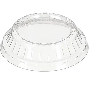 Крышка для контейнера пластиковая круглая d100 мм, 200 мл прозрачная Комус