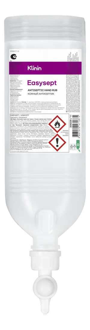 Кожный антисептик спиртовой Klinin Erisan Easysept диспенсопак 1 л (артикул производителя 205229)