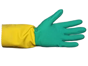Перчатки резиновые Vileda Усиленные L зелено-желтые арт. 174307