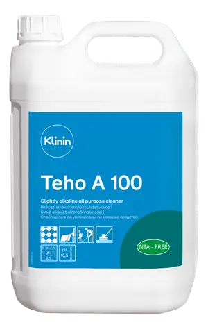 Средство щелочное моющее для пола сильные загрязнения Klinin Teho A 100 5 л арт. 205120