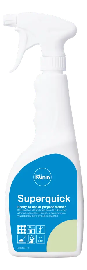 Средство для мытья стекол и зеркал Klinin SuperQuick 0,75 л с распылителем (артикул производителя 205166)