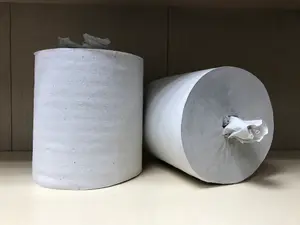 Бумажные полотенца в рулоне с центральной вытяжкой 1 слойные светло-серые 300 м 