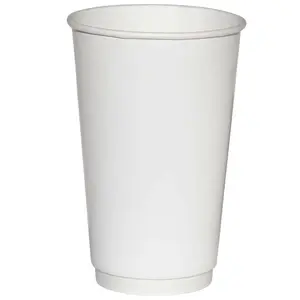 Стакан одноразовый бумажный белый 400мл 2-сл