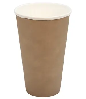 Стакан одноразовый бумажный крафт 400мл 1-сл
