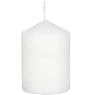Свеча столбик диаметр 70 мм, высота 100мм, БЕЛАЯ 1шт