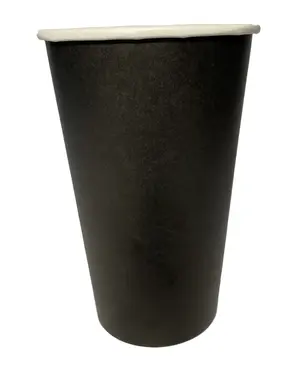Стакан одноразовый бумажный черный 400мл 1-сл