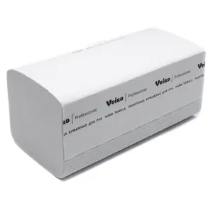 Бумажные полотенца листовые VEIRO Professional Comfort V сложения 2 слойные белые 200 листов (артикул производителя KV205)