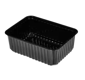 Контейнер пластиковый прямоугольный 179х132х63 мм, 1000 мл черный Алькор