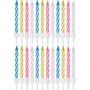 Свечи для торта "С днем рождения", 5,5 см, 24шт