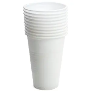 Стакан одноразовый пластиковый белый эконом 200мл