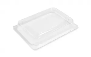 Крышка к контейнеру для суши пластиковая прямоугольная 234x167x36 мм прозрачная