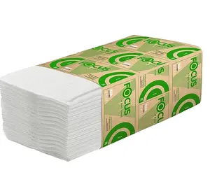 Бумажные полотенца листовые Focus Eco V сложения 1 слойные белые 250 листов (артикул производителя  5083742)