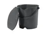 Ведро пластиковое 9л черное арт 80102-6