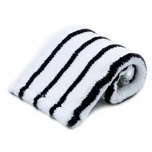 Моп плоский микрофибра с жесткими абразивными вставками 60х12см карман белый арт. MF2136