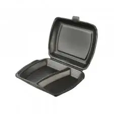 Ланч-бокс двухсекционный  ВПС 247х207х62 мм черный