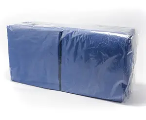 Салфетки бумажные синие 24 х 24 двухслойные 250 шт