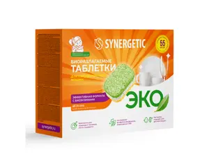 Таблетки для ПММ СИНЕРГЕТИК Бесфосфатные 55 шт (арт 102055)