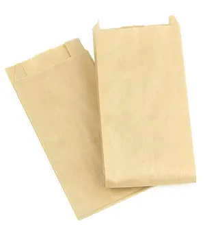Пакет бумажный 90х40х205мм с плоским дном крафт