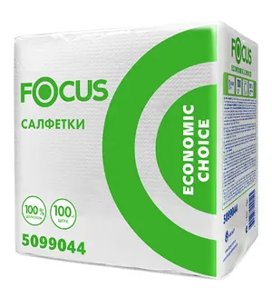 Салфетки бумажные белые 24 х 23 однослойные Focus/Familia100 шт (артикул производителя 5099044)