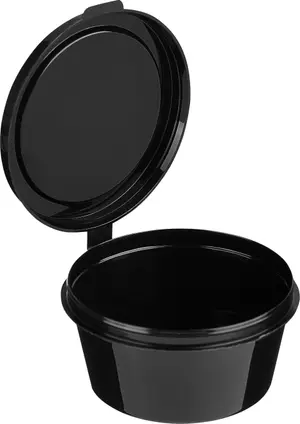 Соусник 50 мл с крышкой черный