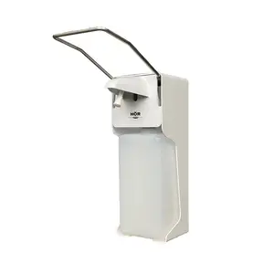 Диспенсер для жидкого мыла, дезинфицирующих средств локтевой HÖR-D004A пластиковый белый (артикул производителя 9992012)