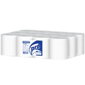 Бумажные полотенца в рулоне с центральной вытяжкой PROtissue 1 слойные белые 120 м (артикул производителя С194)