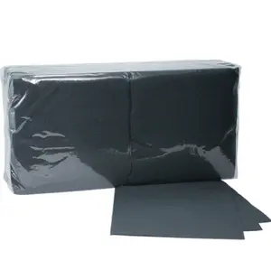 Салфетки бумажные черные 24 х 24 двухслойные 250 шт