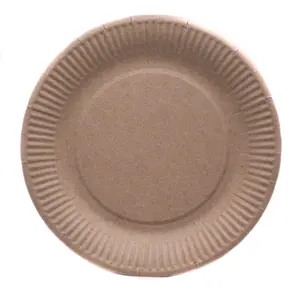 Тарелка бумажная d21см крафт картон