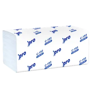 Бумажные полотенца листовые PROtissue белые V сложения 1 слойные 250 листов (артикул производителя C193)