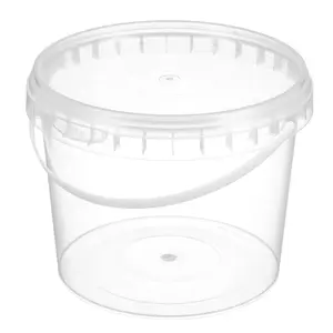 Контейнер с крышкой пластиковый круглый d130 мм, 800 мл прозрачный