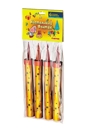 Свеча-фейерверк, 4 шт/уп, 12см