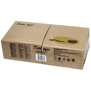 Салфетки бумажные ПАПИРУС 33х33 2 сл крафт 250 шт