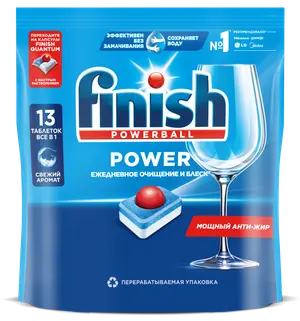 Таблетки для ПММ Finish POWER AIO бесфосфатные 100 шт (артикул производителя 3263206)