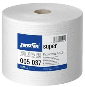 Нетканый протирочный материал в рулоне Profix Super белый 500 листов 38х27 см 80гр/м