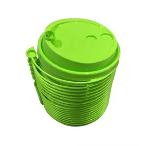 Крышка для стакана 90 мм пластиковая  салатовая с заглушкой 