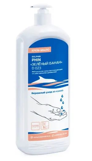 Мыло жидкое для рук Долфин PHIN нейтральное с помпой 1 л (D023-1)