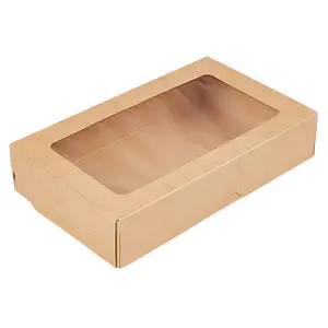 Контейнер бумажный OneBox 1000мл (200х120х40) крафт с окном