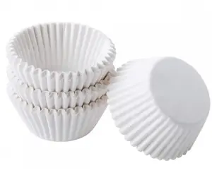 Бумажные тарталетки 50х35мм круглые белые