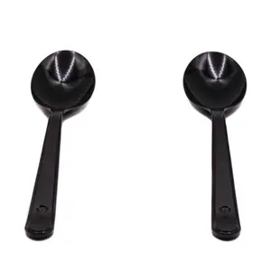 Ложка одноразовая столовая пластиковая черная 18 см