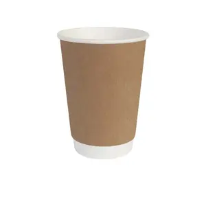 Стакан бумажный 450мл 2-сл крафт d90мм