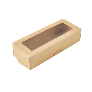 Контейнер бумажный OneBox 500мл (170х70х40) крафт с окном