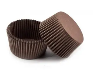 Бумажные тарталетки 35х20мм круглые коричневые