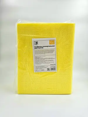 Салфетка вискозная 38х25см желтая, 80 гр/м, Ben Fatto