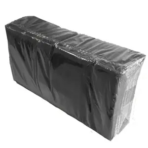 Салфетки бумажные черные 33х33 двухслойные 200 шт