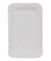 Тарелка бумажная 13х20мм прямоугольная белая