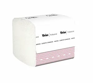Салфетки бумажные для диспенсера Veiro Professional 1 слой белые Z сложения 250 листов артикул NZ316