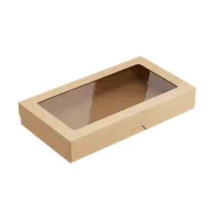 Контейнер бумажный OneBox 1450мл (260х150х40) крафт с окном